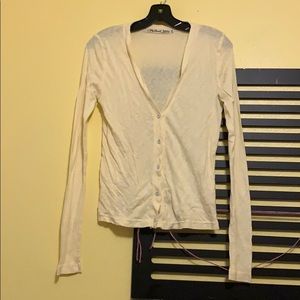 Michael Star O/S pale yellow V-neck cardigan